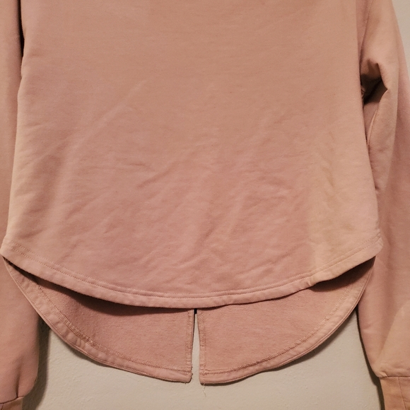 Gymshark Women's Long Sleeve Mauve Wide Neck Cut Out Workout Top Size XS - Picture 2 of 13